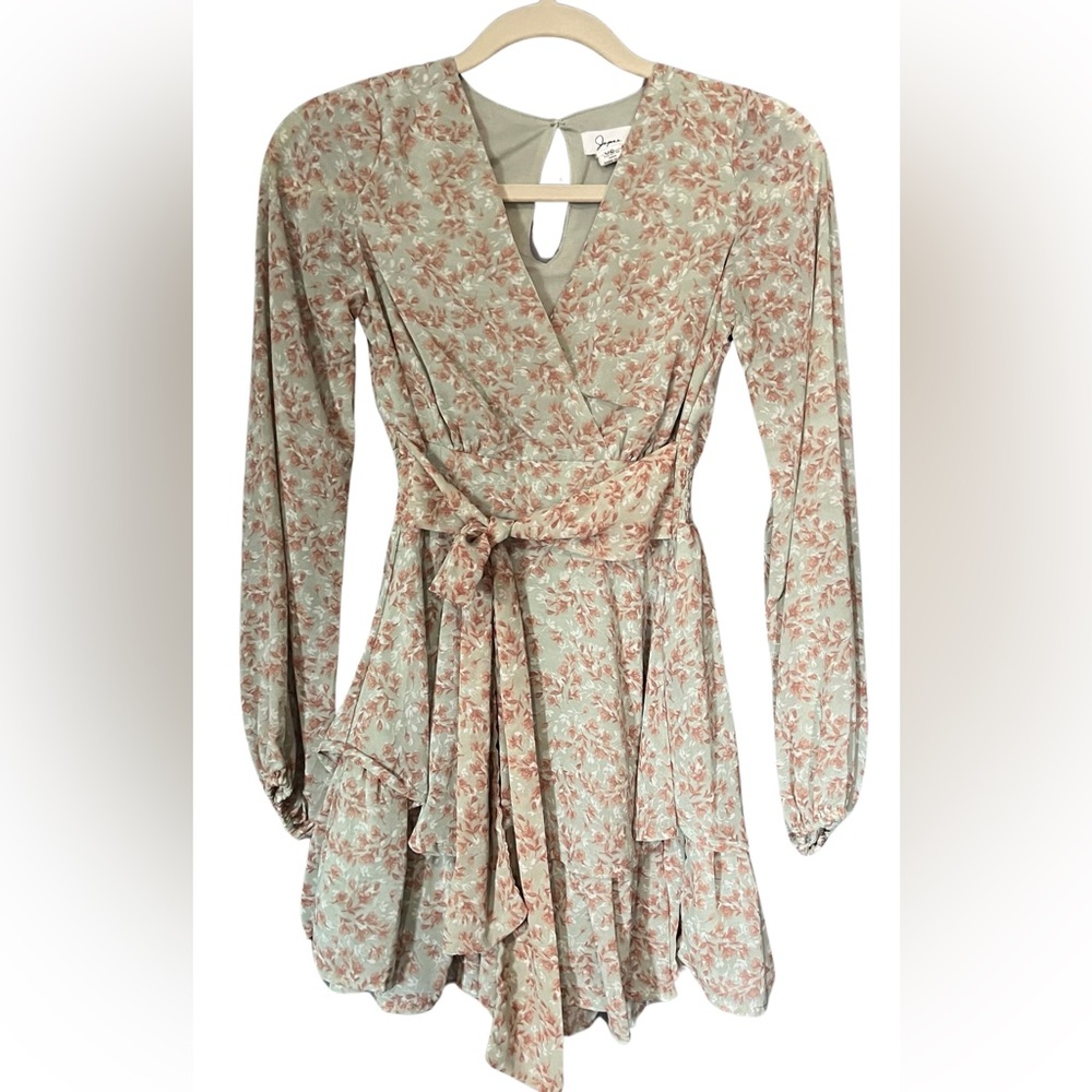 Light green floral dress